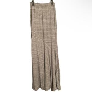 Mossimo Gray Heathered Maxi Skirt XS Stretch Knit Lounge Travel